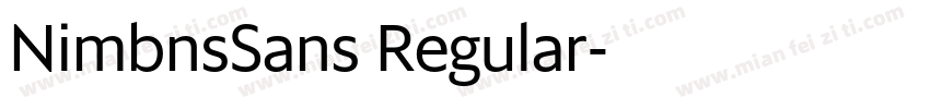 NimbnsSans Regular字体转换